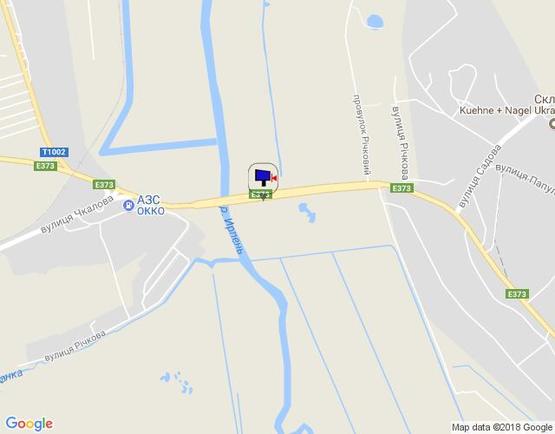 Схема рекламной плоскости по адресу м. Ірпінь, траса М-07, км 23+100 ліво