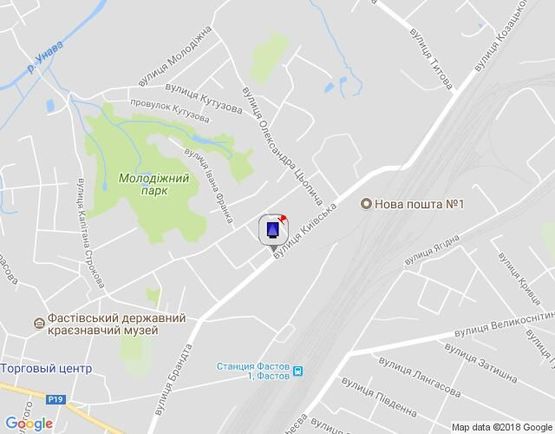 Схема рекламної площини за адресою г.Фастов, ул. Кирова, 5-9