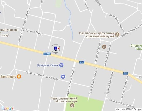 Схема рекламної площини за адресою г.Фастов, ул.Соборная, 38