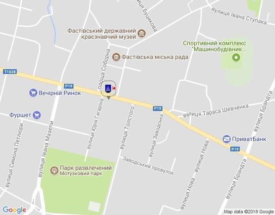 Схема рекламної площини за адресою г.Фастов, ул.Соборная, 27-31