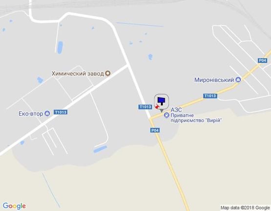 Схема рекламной плоскости по адресу перекресток Окружной и ул. Червоный шлях, напротив бензо-заправки, в направлении Киева