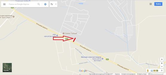 Схема рекламной плоскости по адресу Західний обхід м. Львова, км 10+350 ліворуч. Гот. ГАЛІЦІЯ