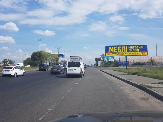 Схема рекламної площини за адресою Большая окружная  3х12 м.850 м.до Жилянского моста