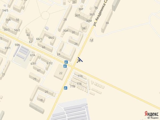 Схема рекламной плоскости по адресу Сахарова, 1Д (А)