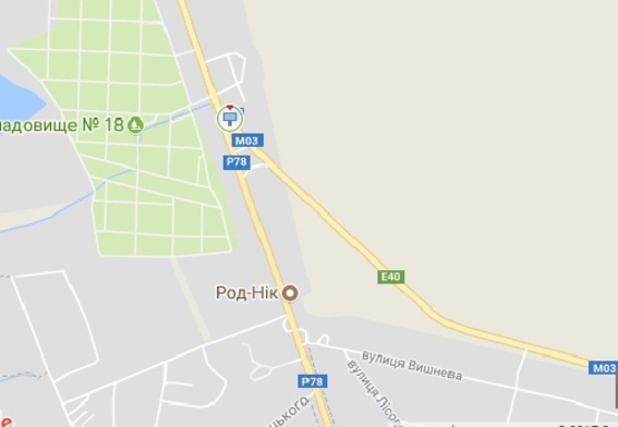 Схема рекламной плоскости по адресу Окружная дорога  (трасса М-03 км 13+440 правая),перед въездом на просп. Гагарина, в город со стороны пгт Безлюдовка