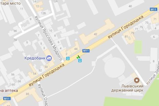 Схема рекламной плоскости по адресу Городоцька вул., 44