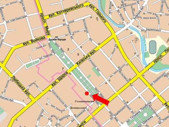 Схема рекламной плоскости по адресу проспект Мира, 34, маг Заря (сторона Б)