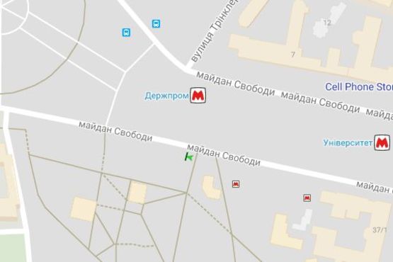 Схема рекламной плоскости по адресу Свободи пл., №5