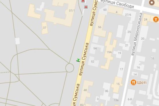 Схема рекламной плоскости по адресу Сумська вул., 35 (№4) (1)
