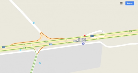 Схема рекламной плоскости по адресу Житомирская трасса , в направлении из Киев, за с.Мрия, 200м. до пешеходного перехода,8км+700метров, правая