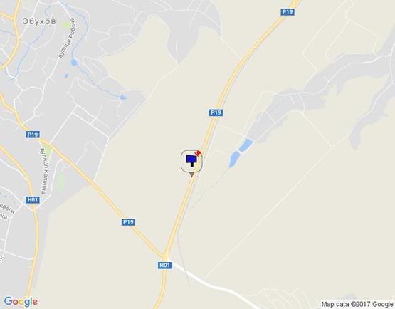 Схема рекламной плоскости по адресу 48км+250 праворуч (Н-01 Київ-Знамянка); Перед поворотом  с.Красне-вул.Будьонного