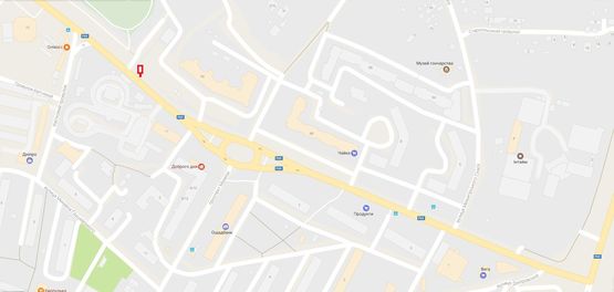 Схема рекламної площини за адресою Ул. Шолуденко, возле дома Шолуденко, 6-Г (магазин Твоя Оселя)