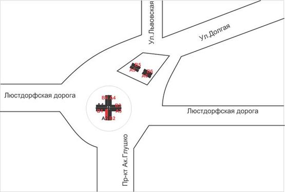 Схема рекламної площини за адресою 7 ст. Люстдорфской дор. ВЕРТОЛЕТ
