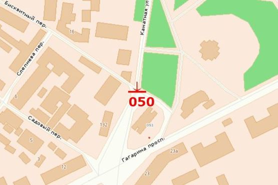 Схема рекламної площини за адресою ул. Канатная - ул. Слепнева,1-1