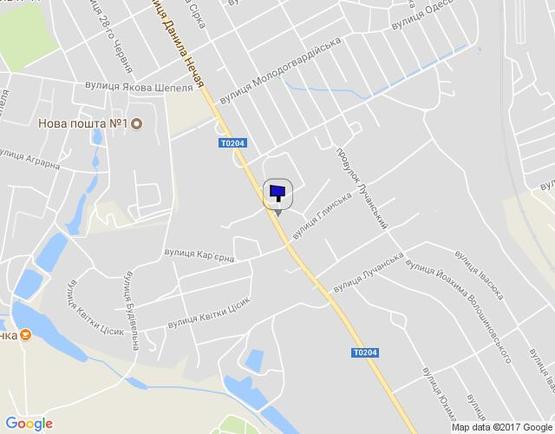 Схема рекламной плоскости по адресу вул. Данила Нечая (біля межі міста)