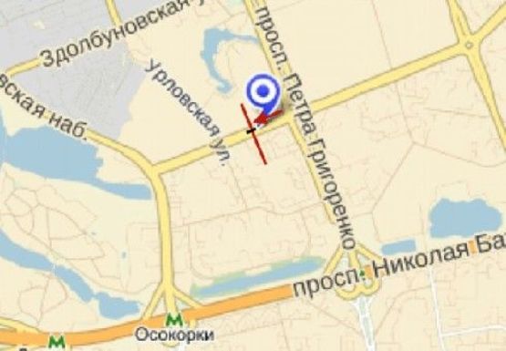 Схема рекламной плоскости по адресу Ахматовой Анны ул., 35