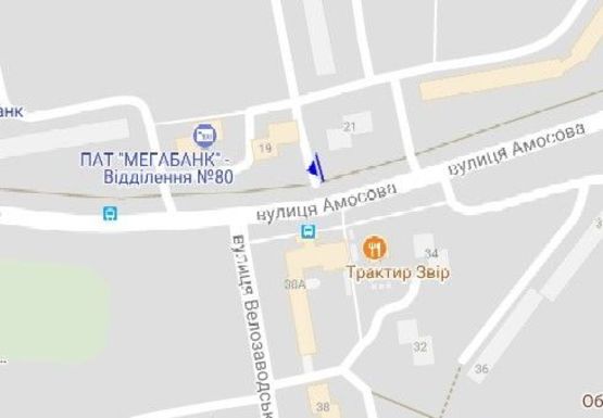 Схема рекламної площини за адресою Амосова ул., 19