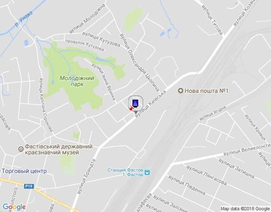 Схема рекламної площини за адресою г.Фастов, ул. Кирова, 5-9