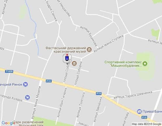 Схема рекламної площини за адресою г.Фастов, ул.Радянская, 1