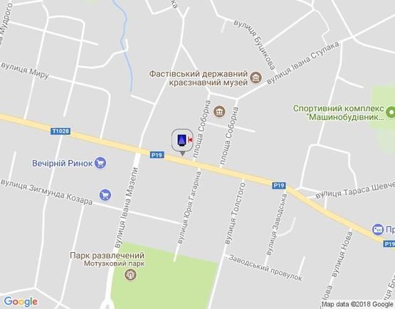 Схема рекламной плоскости по адресу г.Фастов,  ул. Соборная, Торговый центр Фастов Сити, м-н Фора,