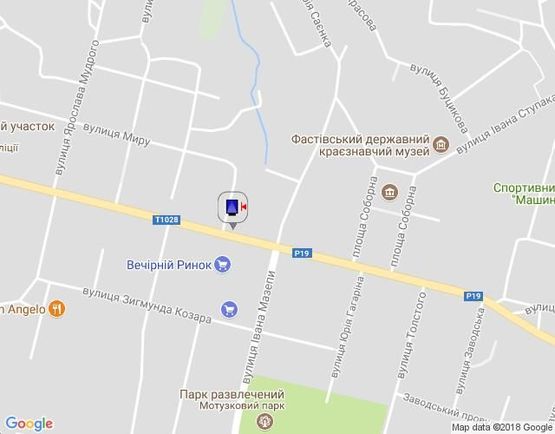 Схема рекламної площини за адресою г.Фастов, ул.Соборная, 34, Вечерний рынок