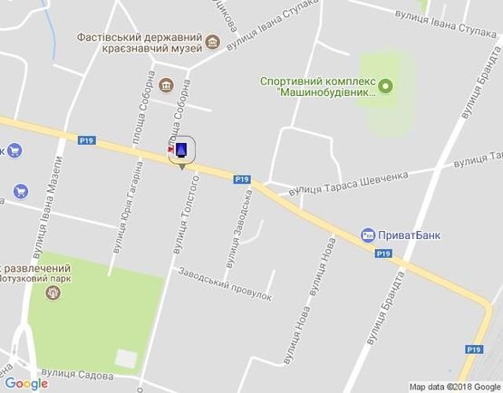 Схема рекламної площини за адресою г.Фастов, ул.Соборная, 27-31