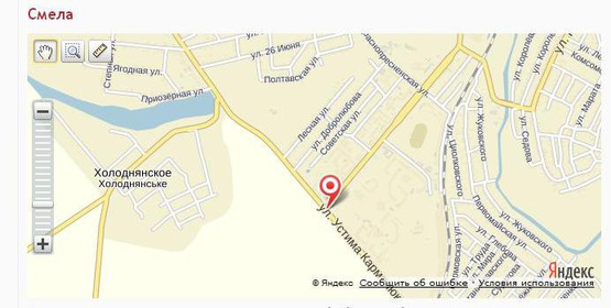 Схема рекламної площини за адресою вул. Кармелюка/ вул.Б.Хмельницького