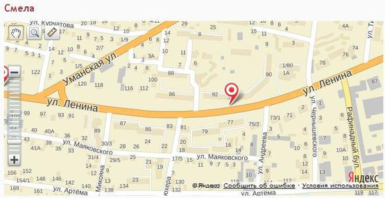 Схема рекламної площини за адресою вул. Незалежності (вул.Леніна), 77