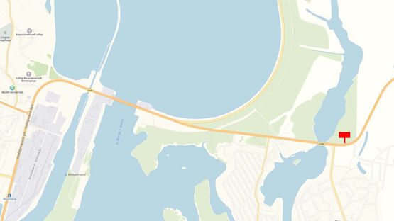 Схема рекламної площини за адресою Трасса Р-69, за автобусной остановкой с. Осещина, слева