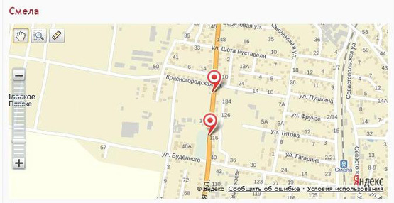 Схема рекламної площини за адресою вул. Трипільська, 118 (вул.Комунарська)