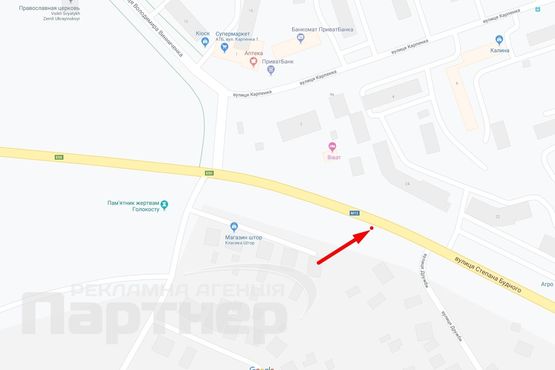 Схема рекламной плоскости по адресу С. Будного