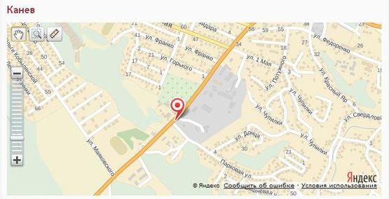 Схема рекламной плоскости по адресу вул. Київська, 34