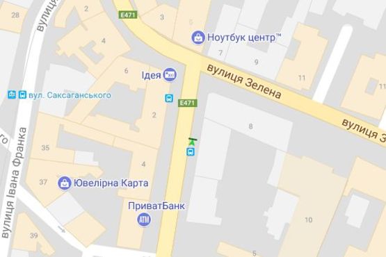 Схема рекламной плоскости по адресу Шота Руставелі вул., 4