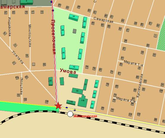 Схема рекламной плоскости по адресу ул. Житомирская / ул. Просёлочная (АЗС )
