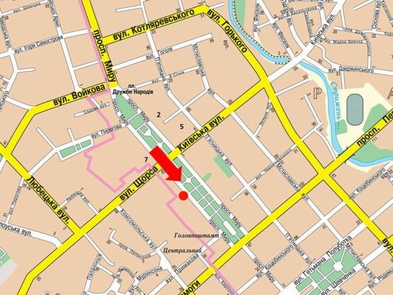 Схема рекламной плоскости по адресу проспект Мира, 40, 1-я школа (сторона Б)