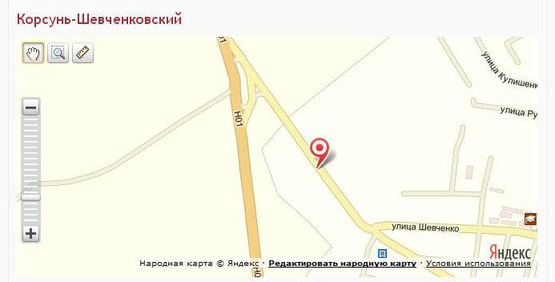 Схема рекламной плоскости по адресу вул. Ювілейна, 17 (район автостанції)