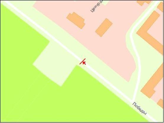 Схема рекламної площини за адресою вул.Перемоги - Вознесенівський ринок- міст,  напрямок руху до ринку, ліва площина