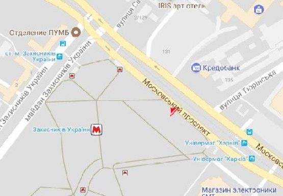 Схема рекламної площини за адресою Московский пр., 94