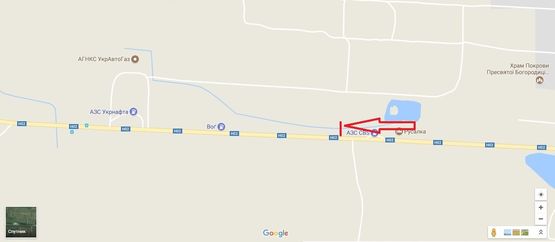 Схема рекламной плоскости по адресу Львів-Тернопіль, 13+400 лівроруч (м Винники)