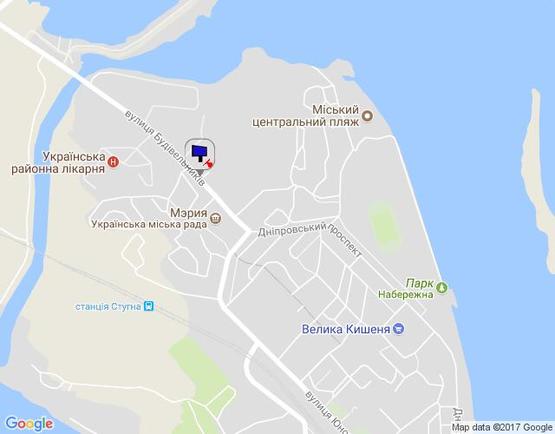 Схема рекламной плоскости по адресу м. Українка, вул. Київська-Будівельників,8