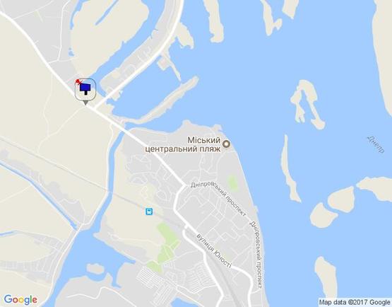 Схема рекламной плоскости по адресу В'їзд в Українку з Києва,  перед поворотом  на дамбу