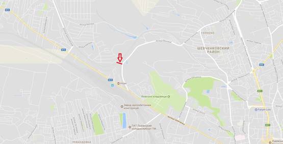 Схема рекламной плоскости по адресу вул. Вінниця