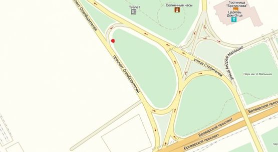 Схема рекламной плоскости по адресу Освободителей пр-кт, 1