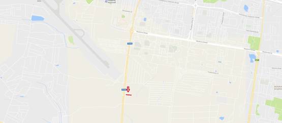 Схема рекламной плоскости по адресу Т-14-16 Львів-Пустомити-Мединичі, вул.Кульпарківська, біля заправки SOCAR в сторону Сокільник (правий)