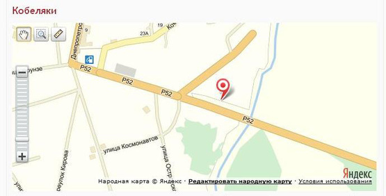 Схема рекламної площини за адресою вул.Дніпровська,15 (вул.Дніпропетровська)