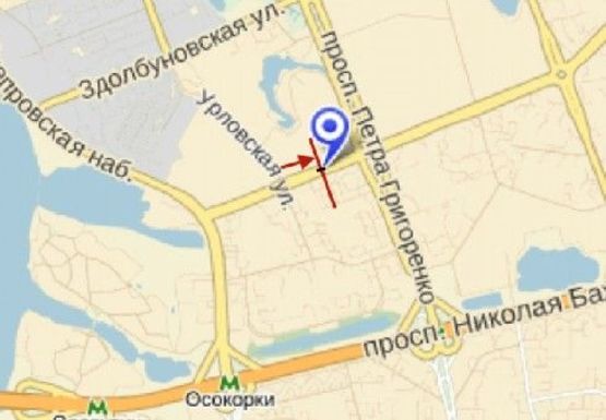 Схема рекламной плоскости по адресу Ахматовой Анны ул., 35