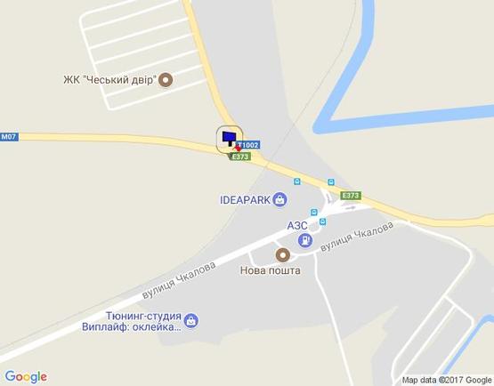 Схема рекламной плоскости по адресу м. Ірпінь, трасса М-07, км 23+875 ліво, вул. Свято-Покровська, 24А