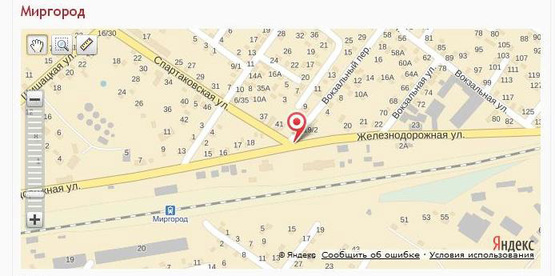 Схема рекламної площини за адресою вул. Залізнична / вул. Вокзальна