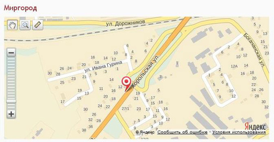 Схема рекламной плоскости по адресу вул. Хорольна, 21