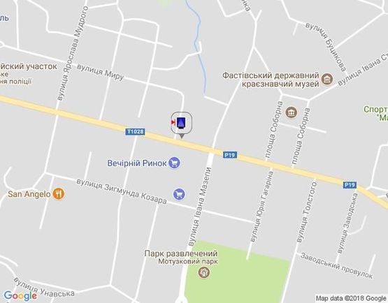 Схема рекламної площини за адресою г.Фастов, ул.Соборная, 34, Вечерний рынок